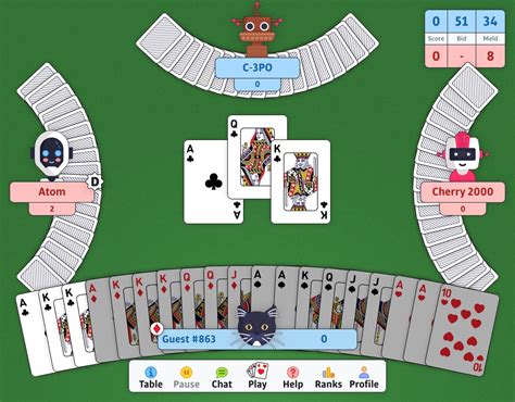 playing pinochle online with friends|247 double deck pinochle.